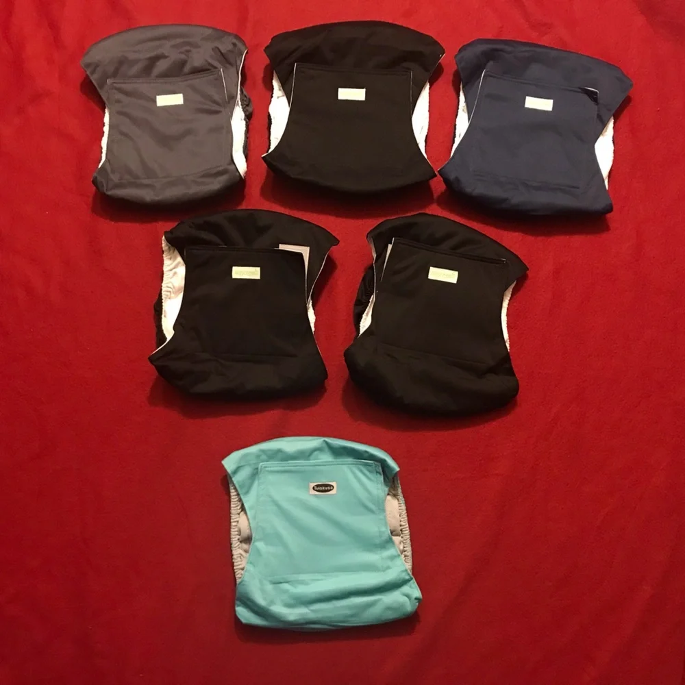 NEW Set Of 6 Reusable Belly Bands